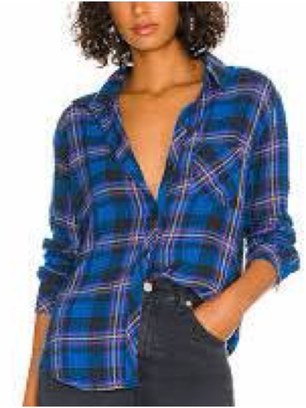 rails dutton colbalt black citrus shirt xs